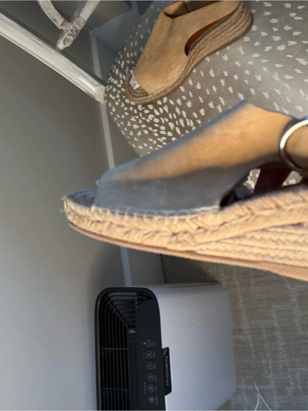 rag & bone Tan Suede Espadrille Wedge Sandals